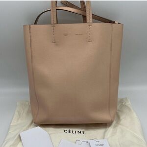 Authentic Celine Cabas Vertical Leather Small Tote Bag with Classic Design